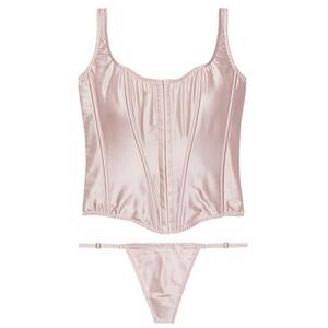 Victoria’s Secret Very Sexy The Classic Silk Corset Set in the Size XLarge